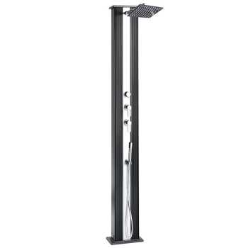 Poolstar DADA-Straight 40 Liter Solardusche Hybrid Anthrazit / INOX